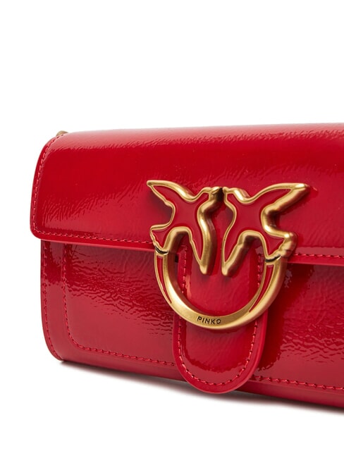 LOVE ONE Geantă mini de umăr strălucitoare aur roșu-vechi - Genți femei