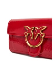 PINKO LOVE ONE Geantă mini de umăr strălucitoare aur roșu-vechi - Genți femei - 4