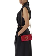 PINKO LOVE ONE Geantă mini de umăr strălucitoare aur roșu-vechi - Genți femei - 5