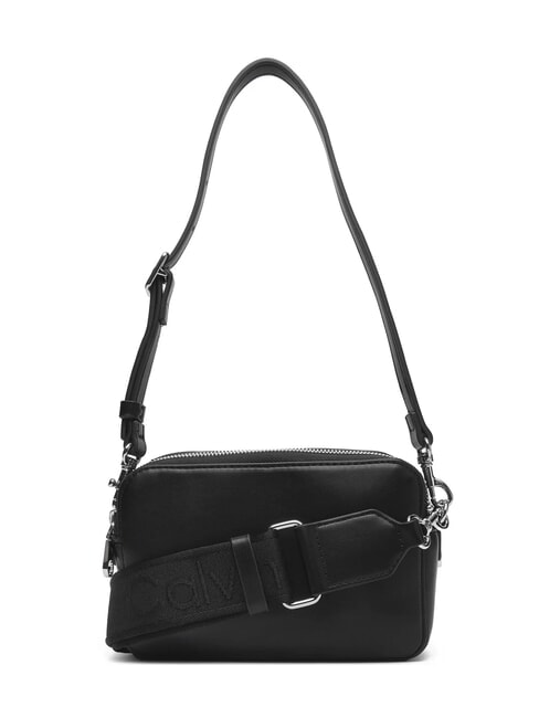 SIGNATURE LOGO STRAP Geantă cu funcție dublă pentru cameră negru / argintiu vechi - Genți femei