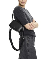 CALVIN KLEIN SIGNATURE LOGO STRAP Geantă cu funcție dublă pentru cameră negru / argintiu vechi - Genți femei - 5