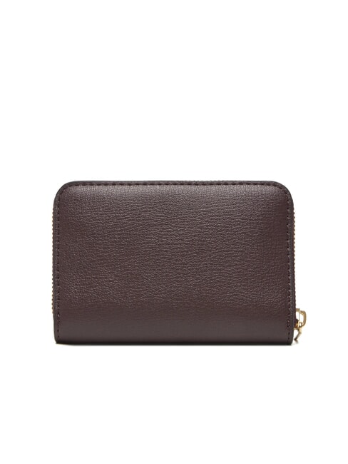 EMBOSSED LOGO Portofel mediu cu fermoar fudge/espresso - Portofele femei