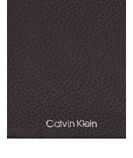 CALVIN KLEIN FOIL EMBOSS  Portofel vertical din piele maro închis - Portofele bărbați - 3