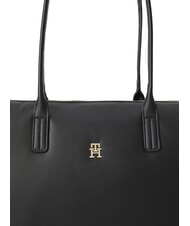 TOMMY HILFIGER POPETTE SOFT Geantă de cumpărături de umăr negru - Genți femei - 3