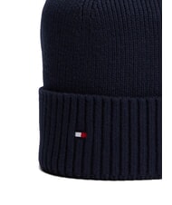 TOMMY HILFIGER TH FLAG Căciulă beanie din bumbac cu manșetă albastru spațial/negru - Căciuli - 3