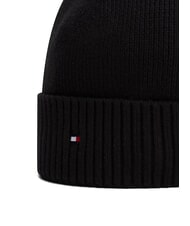 TOMMY HILFIGER TH FLAG Căciulă beanie din bumbac cu manșetă negru - Căciuli - 3