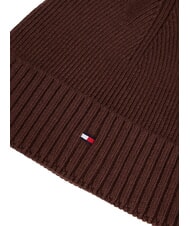 TOMMY HILFIGER TH FLAG Căciulă beanie din bumbac cu manșetă nuc bogat - Căciuli - 3
