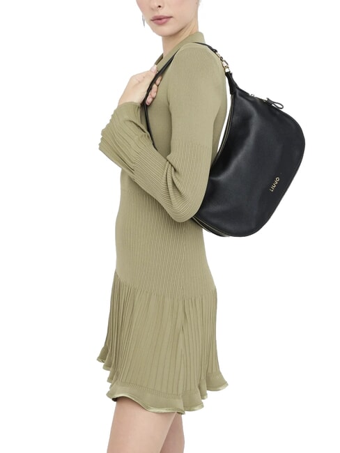 KALISKA Geantă hobo cu curea de umăr BLACK - Genți femei