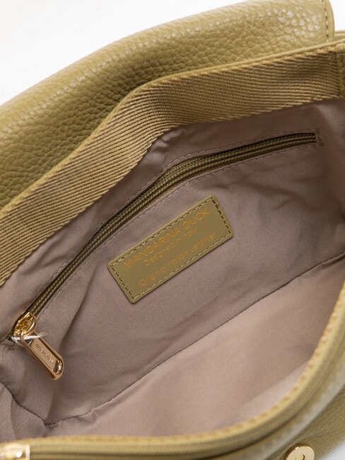 MELLOW Geantă de umăr din piele cu clapă aloe - Genți femei