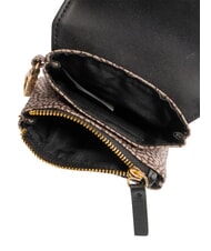 BORBONESE FLEXOS SOFT Portofel cu carabină natural op / negru - Portofele femei - 3