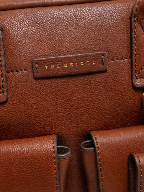 SERRISTORI Servietă din piele pentru laptop de 13" BROWN - Serviete birou