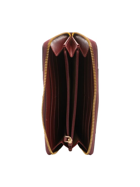 VIGNA  Portofel din piele cu fermoar Chianti / Bordeaux / Aur - Portofele femei