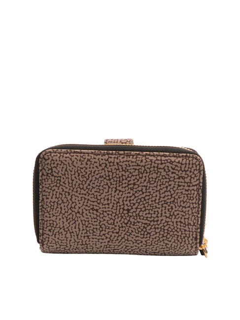 FLEXOS SOFT Portofel mediu cu buzunar pentru monede natural op / negru - Portofele femei