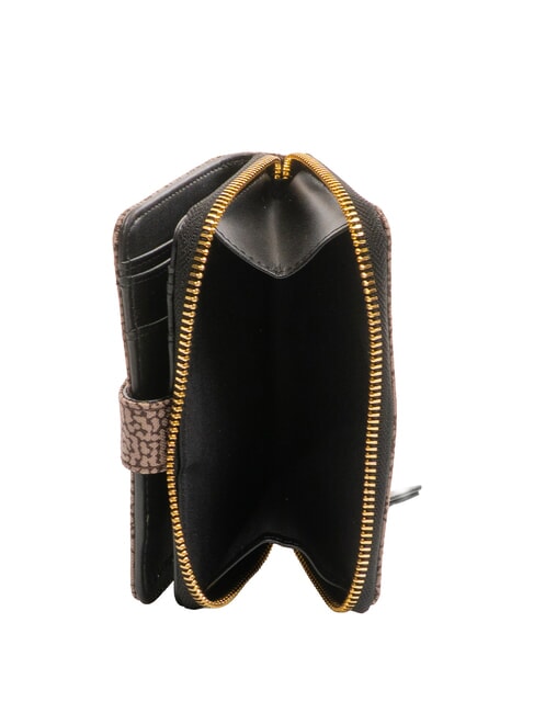 FLEXOS SOFT Portofel mediu cu buzunar pentru monede natural op / negru - Portofele femei