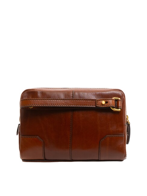 VESPUCCI Geantă de m&acirc;nă din piele cu m&acirc;ner BROWN - Genți femei