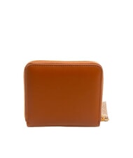 BORBONESE BIRDIE Portofel mic din piele cu fermoar maro - Portofele femei - 3