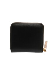 BORBONESE BIRDIE Portofel mic din piele cu fermoar negru - Portofele femei - 3