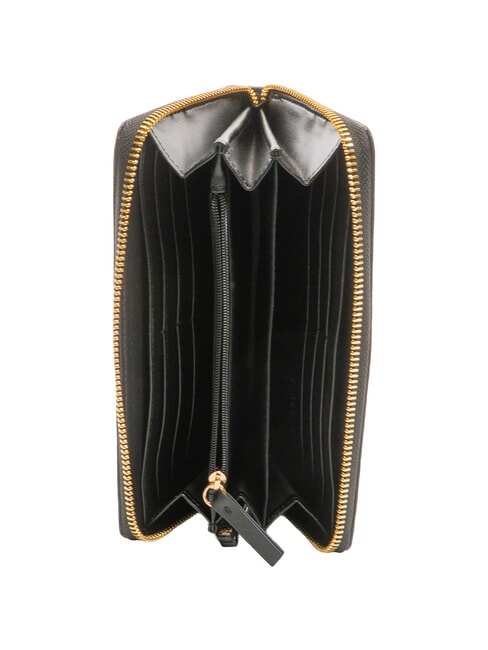 BIRDIE Portofel mare din piele cu fermoar negru - Portofele femei