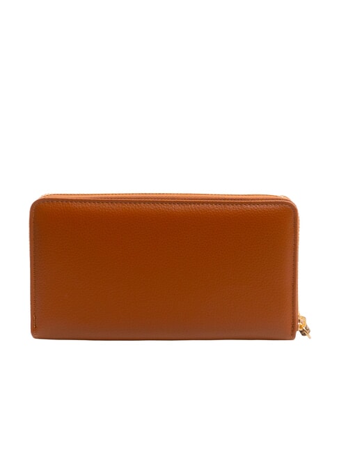 BIRDIE Portofel mare din piele cu fermoar maro - Portofele femei