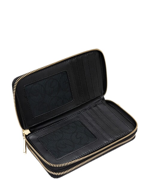 PLANETARIUM Portofel mare cu fermoar dublu gri deschis monocrom/negru - Portofele femei