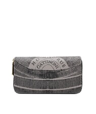 GATTINONI PLANETARIUM Portofel mare cu fermoar dublu gri deschis monocrom/negru - Portofele femei - 4