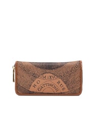 GATTINONI PLANETARIUM Fermoar mare în jurul portofelului bronz monocrom - Portofele femei - 3