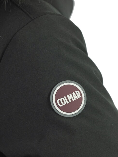 NEWFUTURY KIDS Jachetă lungă căptușită cu glugă vulcan negru - Jachete pentru copii