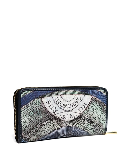 PLANETARIUM Fermoar mare în jurul portofelului acvamarin/bleumarin - Portofele femei