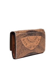 GATTINONI PLANETARIUM Portofel mediu cu clapă bronz monocrom - Portofele femei - 3