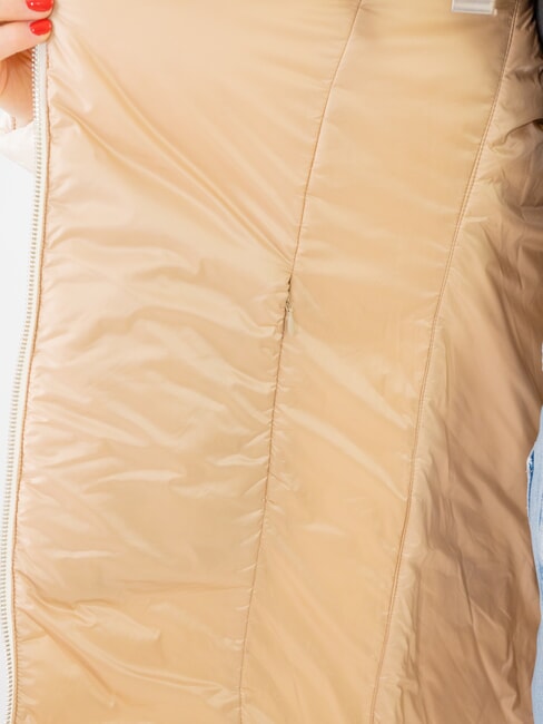 DELUXE Jachetă lungă reversibilă din puf cu glugă tăm&acirc;ie-arizona - Jachete de puf pentru femei