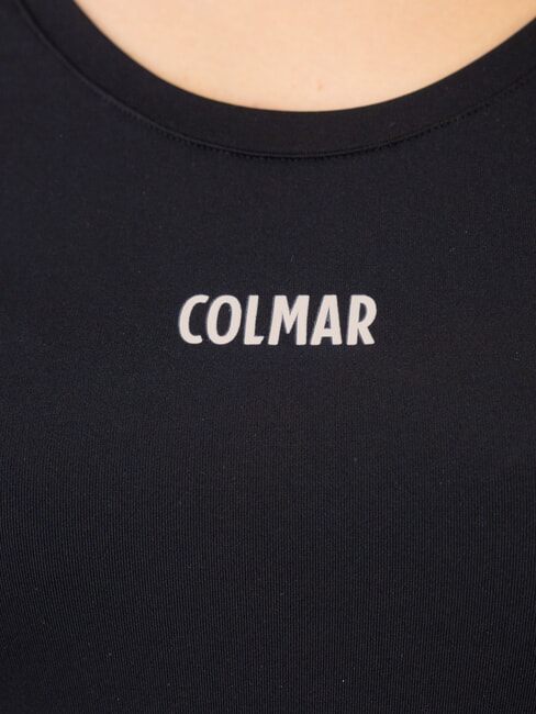 SCI ZONE Tricou cu m&acirc;necă lungă și guler rotund negru - tricou