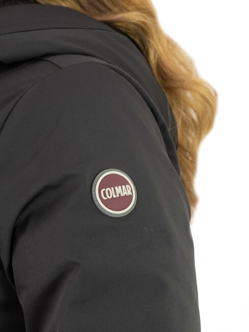 PURENESS Jachetă lungă cu puf și glugă negru - Jachete de puf pentru femei