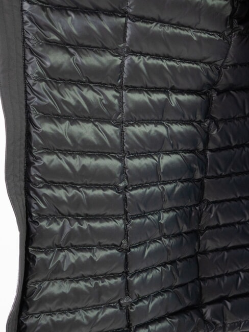 PURENESS Jachetă lungă cu puf și glugă negru - Jachete de puf pentru femei