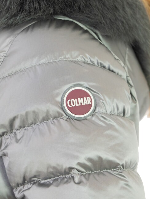 FRIENDLY Jachetă de puf de lungime medie cu glugă oțel &icirc;nchis-oțel &icirc;ntunecat - Jachete de puf pentru femei