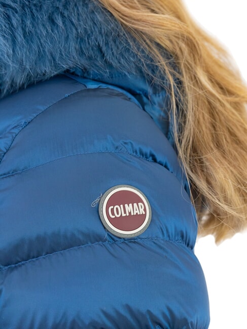 DELUXE Geacă de damă cu puf și glugă din blană darkoxford-darkste - Jachete de puf pentru femei