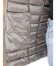 COLMAR DELUXE Geacă de damă cu puf și glugă din blană crema de cafea neagra-da - Jachete de puf pentru femei - 4