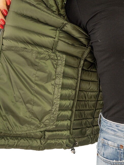 DELUXE Vestă căptușită cu guler înalt noroi întunecat - Vesta de dama