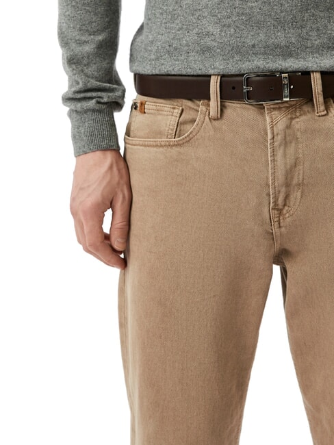 DOUBLE Curea din piele reversibilă și scurtabilă negru/maro închis - Curele