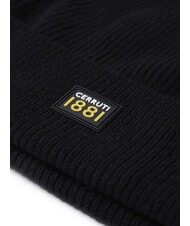 CERRUTI BEANIE Pălărie cu nervuri din amestec de lână negru - Căciuli - 3