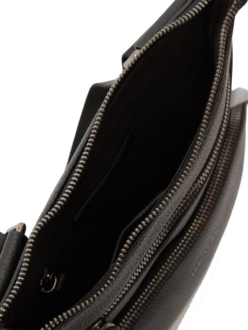 MADDOX Geantă plată din piele cu mai multe buzunare negru - Genți de umăr bărbați