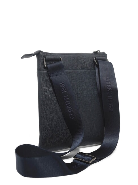 MADDOX Geantă plată din piele cu mai multe buzunare albastru - Genți de umăr bărbați