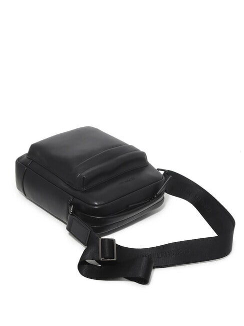 BRAD Geantă din piele cu buzunar negru - Genți de umăr bărbați