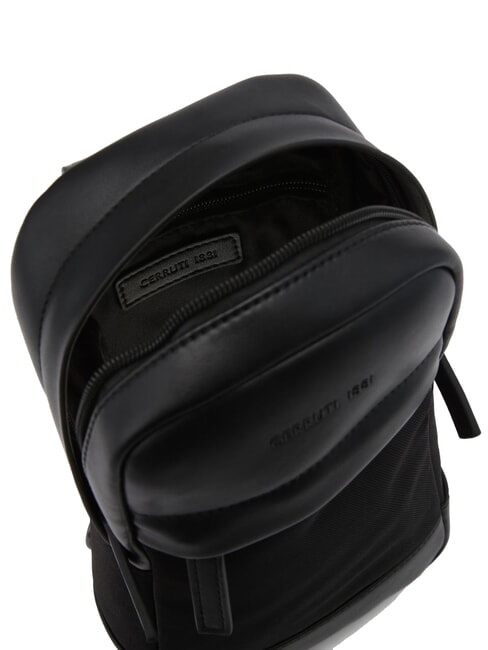 BRAD Geantă din piele și nailon negru - Genți de umăr bărbați
