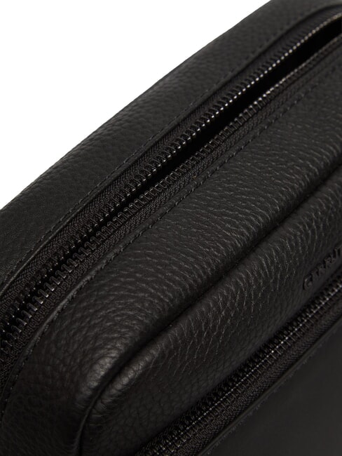 SCOTT Geantă de piele negru - Genți de umăr bărbați