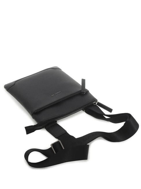 JAKE Geantă plată din piele negru - Genți de umăr bărbați