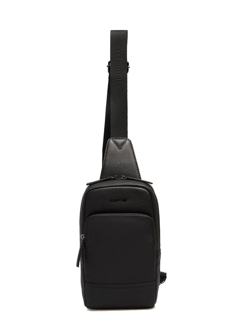 SCOTT Geantă din piele cu buzunar negru - Genți de umăr bărbați