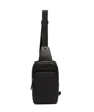 CERRUTI SCOTT Geantă din piele cu buzunar negru - Genți de umăr bărbați - 4