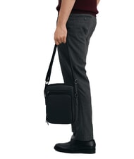 CERRUTI RORY Geantă din piele netedă cu buzunare multiple negru - Genți de umăr bărbați - 4