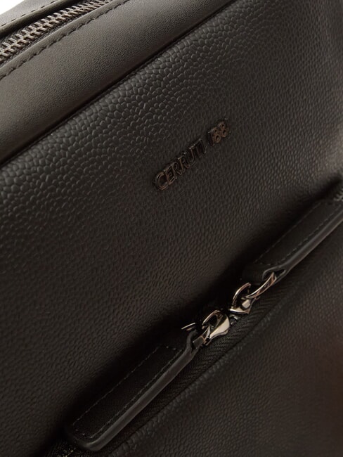 JEREMY Geantă din piele cu buzunar negru - Genți de umăr bărbați