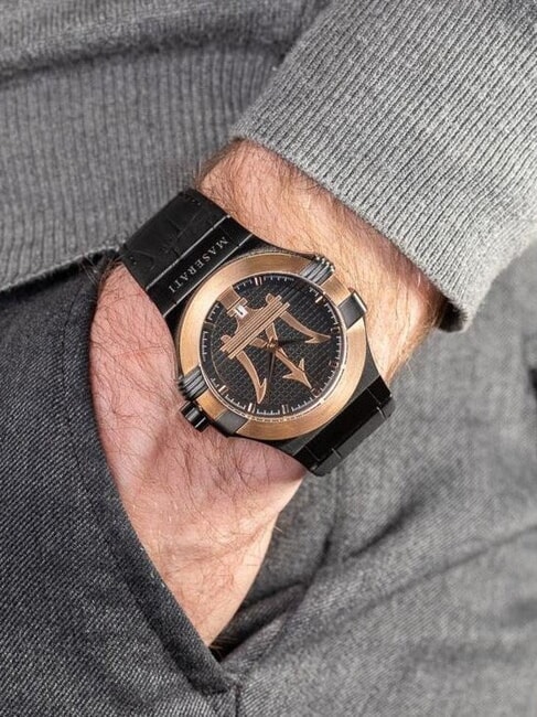 POTENZA Ceas cu afișaj de dată negru - Ceasuri